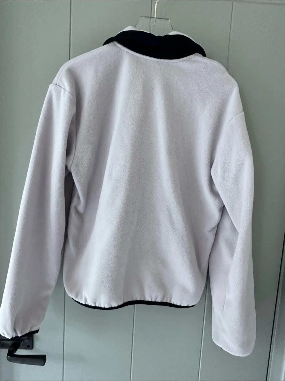 Columbia Light Gray and Black Half-Zip Fleece Pullover